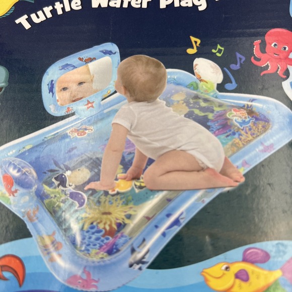 Tummy Time Turtle Water Play Mat Inflatable Baby Water Play Mat‎ for 3+ Months - Picture 7 of 7